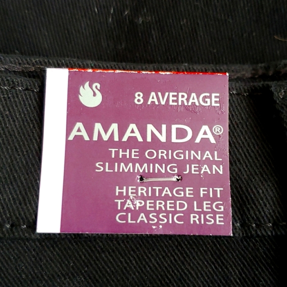 Gloria Vanderbuilt Black Jeans Sz 8 - Picture 6 of 8